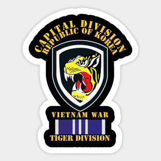 Korea - Capital Division - Tiger Div w Vietnam War SVC Sticker
